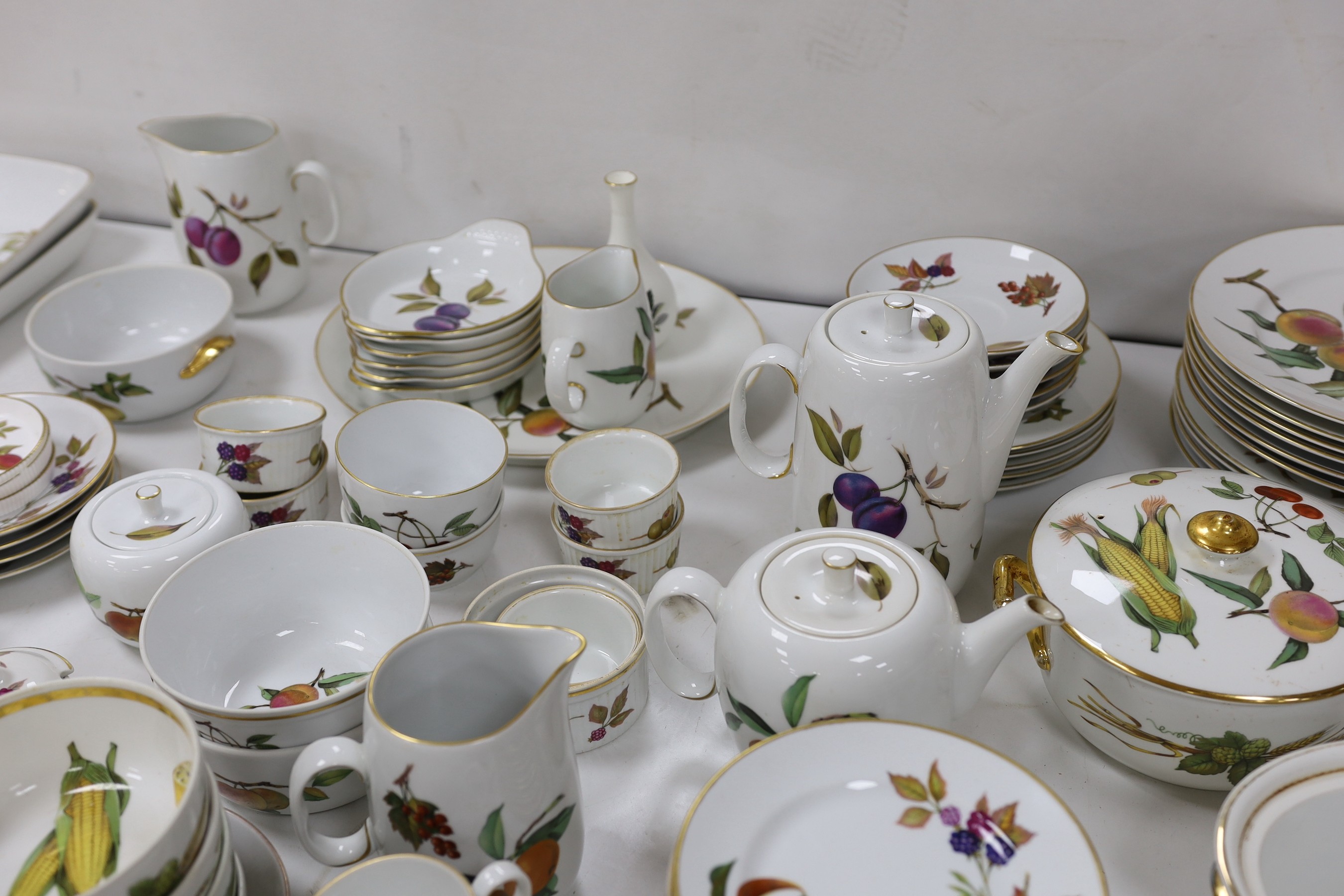 A large quantity of Royal Worcester Evesham pattern dining ware